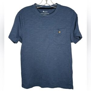 Faguo Olonne Cotton Blue Pocket T-Shirt Medium Sustainable Tee
